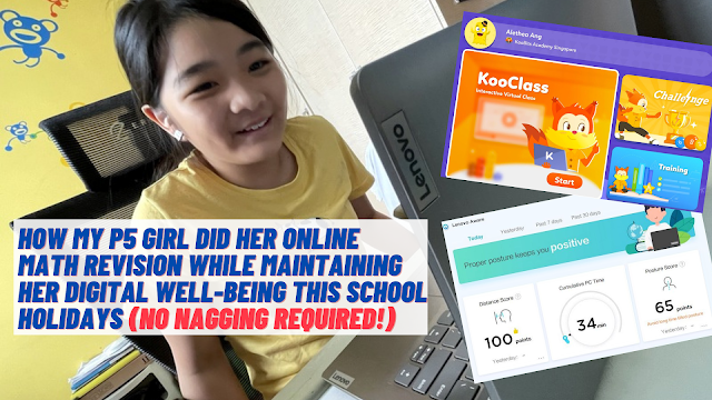 How my P5 girl did her online Math Revision while maintaining her digital well-being this school holidays (No nagging required!)
