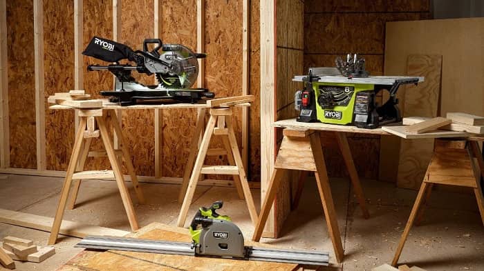 New Ryobi 18V HP Brushless Track Saw & Table Saw & 10″ Miter Saw