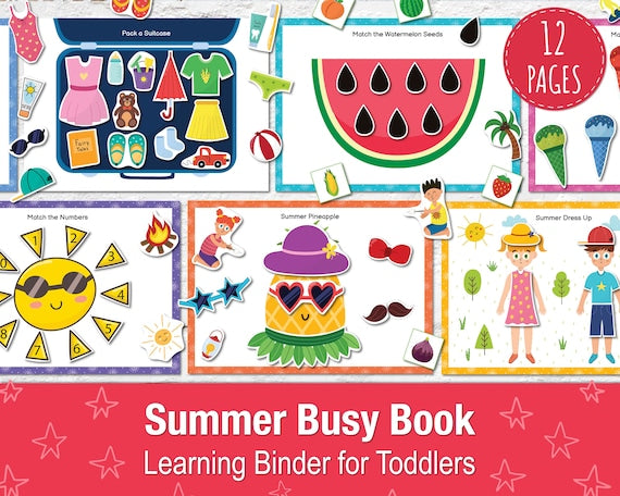 Summer Busy Books for Toddlers