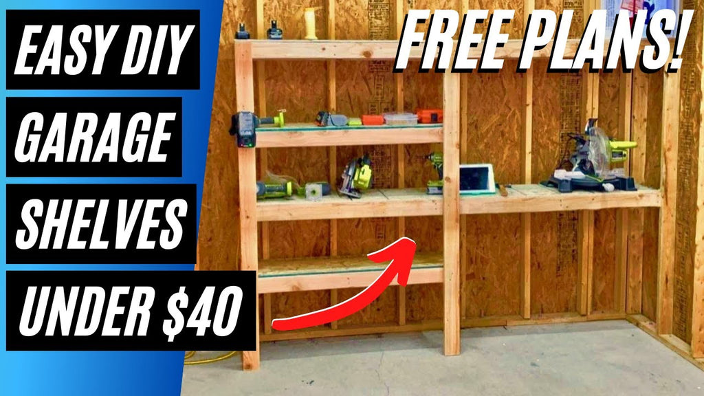 Easy DIY Garage Storage Shelves / How to Build With Limited Tools / FREE Plans by Spencley Design Co