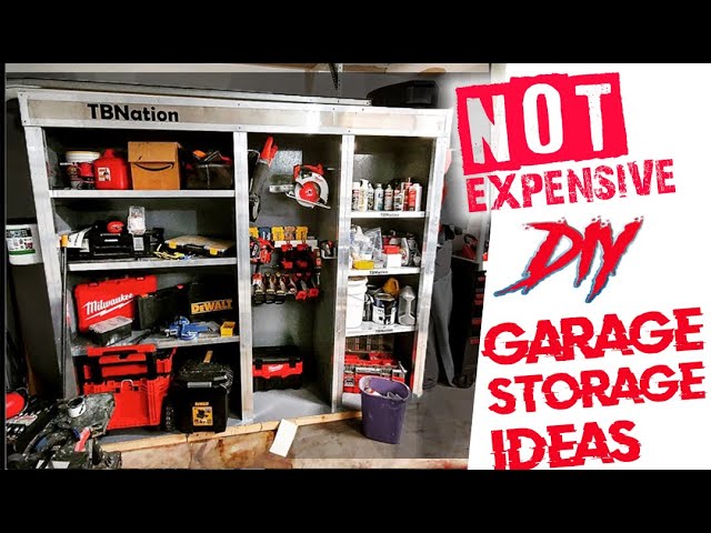 Tool Storage DIY Ideas for your Garage | Garage Shelves and lockers done EASY