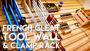 I converted my crappy pegboard wall into a french cleat tool storage wall, complete with a french cleat clamp rack