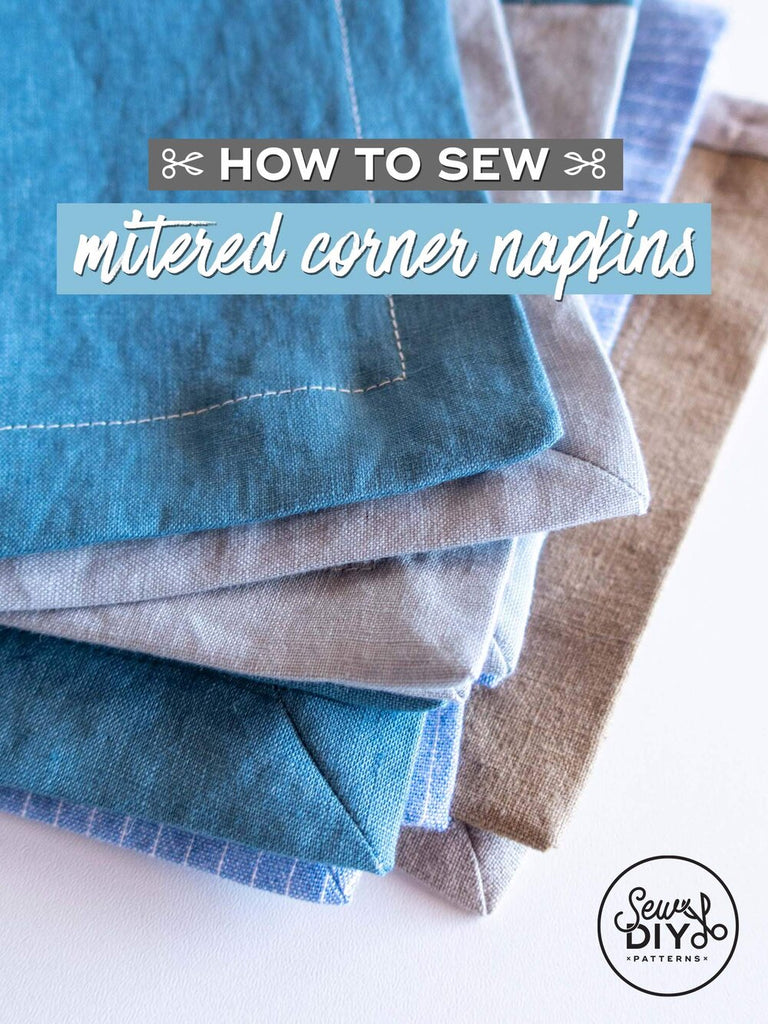 How to sew mitered corner napkins - Video tutorial