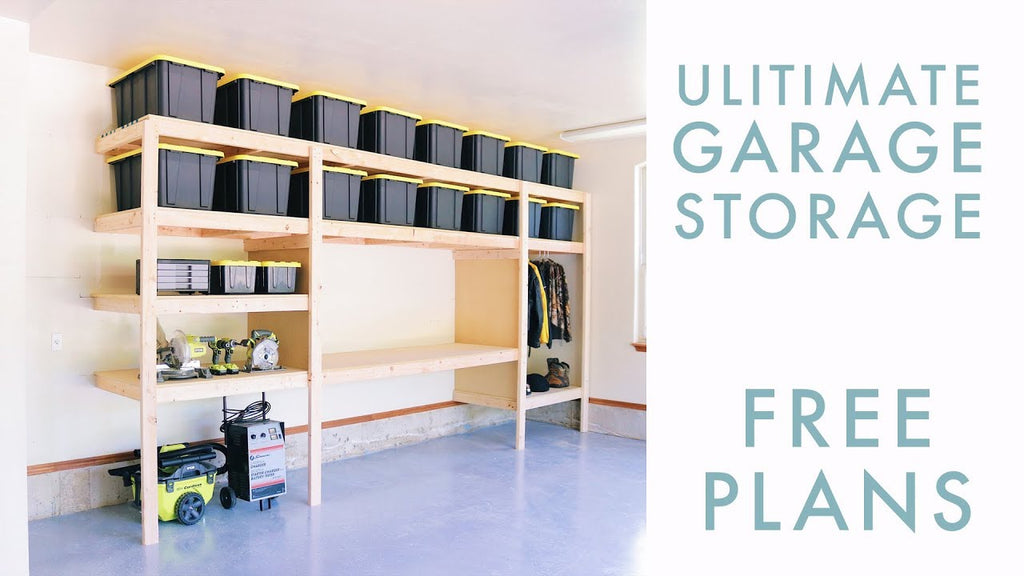 Today on Modern Builds I'm making the ultimate storage solution for your garage: shelves, plastic tubs, a closet, and a workbench! For plans and a detailed ...