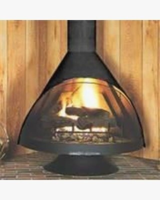Grand Free Standing Wood Burning Fireplace