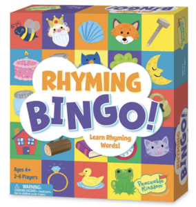 Rhyming Bingo by MindWare’s Peaceable Kingdom