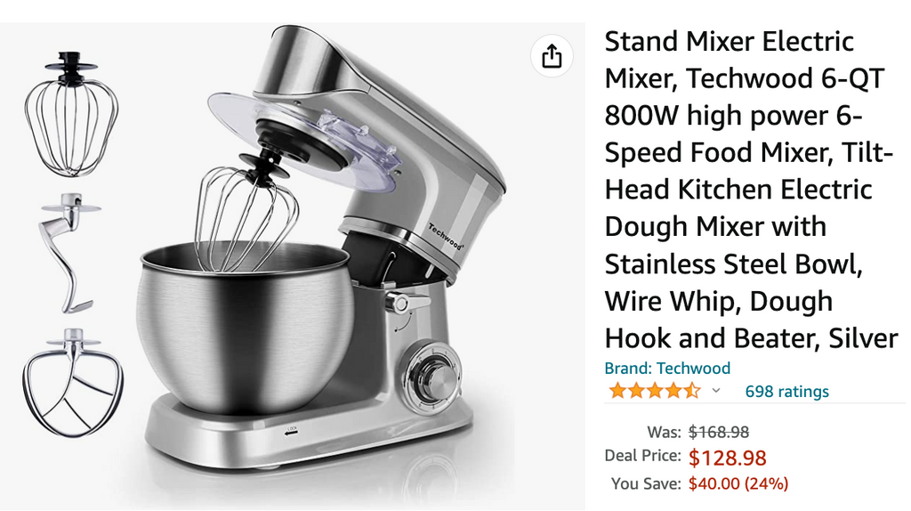Amazon Canada Deals: Save 24% on Stand Electric Mixer + 50% on Slim Folding Treadmill + 50% on LED Headlamp with Coupon + More Offers
