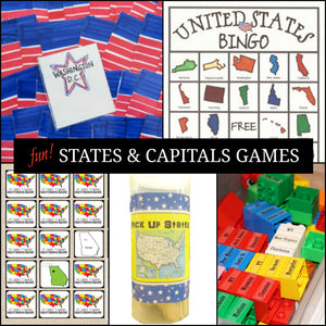 US States and Capitals Game