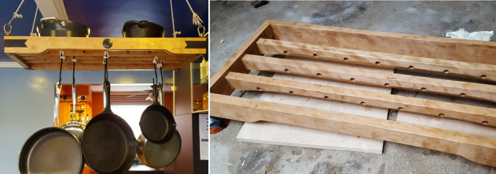How To Build A Gorgeous Hanging Pot Rack