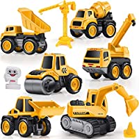 Geyiie Early Educational Mini Construction Trucks Toys Playset only $7.98