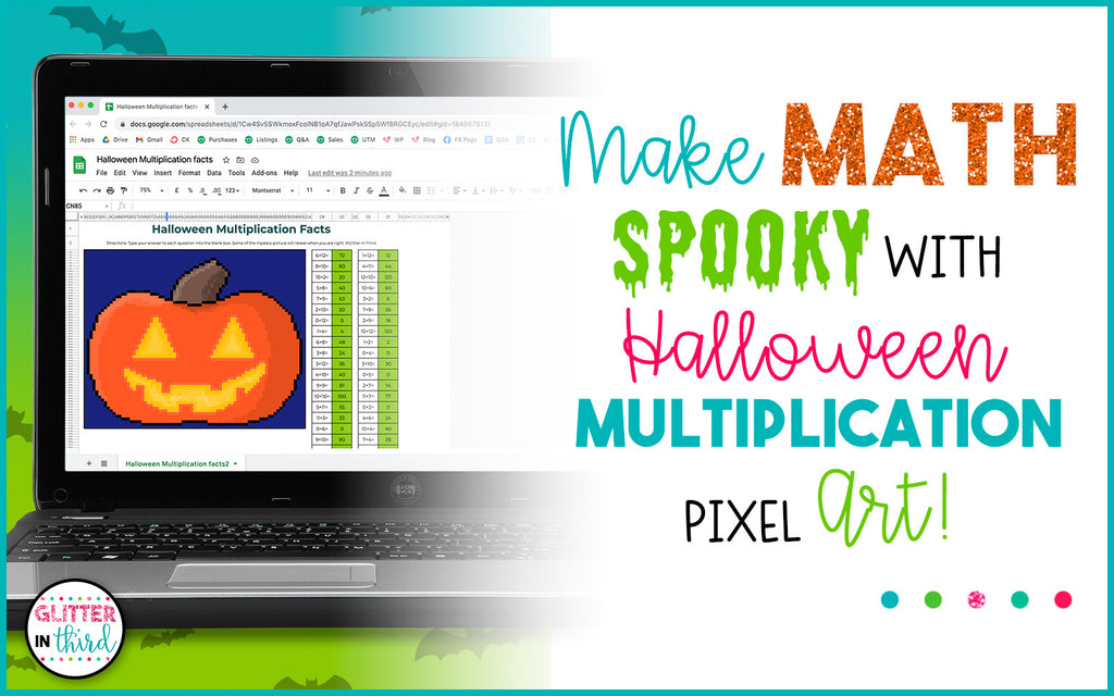 Make Math SPOOKY with Halloween Multiplication Pixel Art!