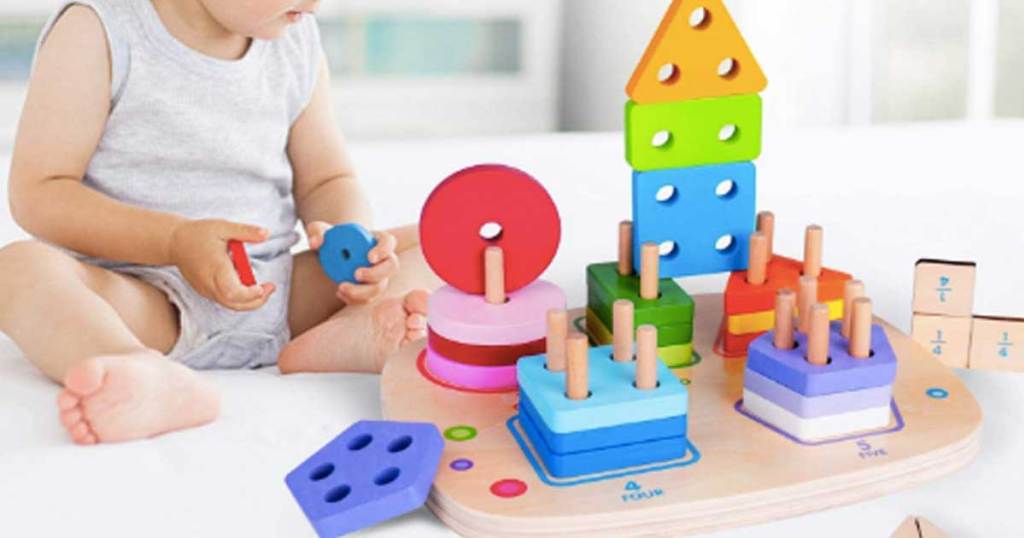 Wooden Sorting & Stacking Puzzle Only $15 on Amazon (Regularly $36) | Great Reviews