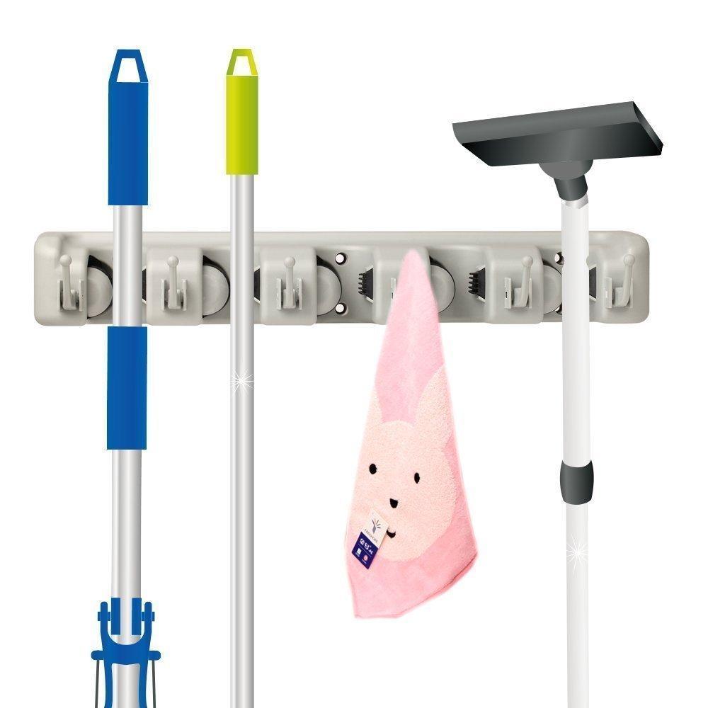 Order now better quality mop and broom holder wall mounted garden tool storage tool rack storage organization for your home closet garage and shed p5