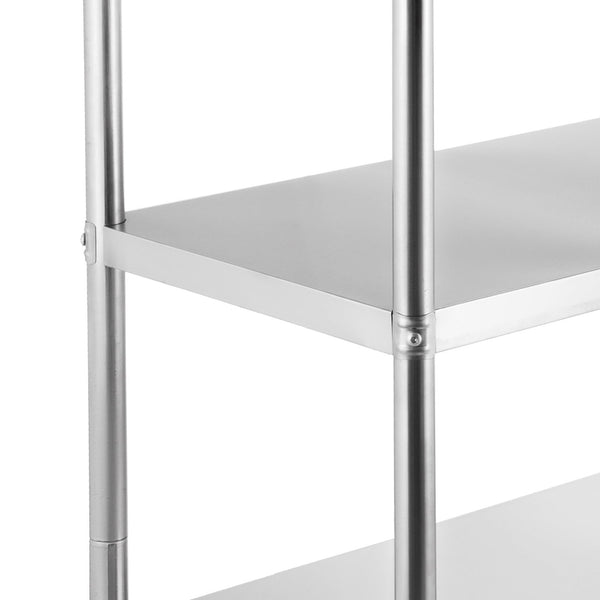 Best seller  happybuy stainless steel shelving units heavy duty 4 tier shelving units and storage shelf unit for kitchen commercial office garage storage 4 tier 400lb per shelf
