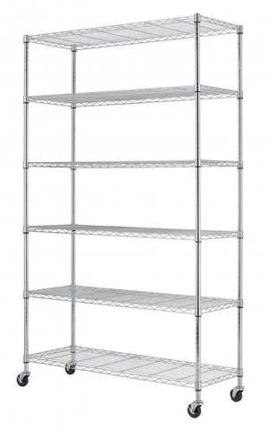 Discover home it 6 shelf commercial adjustable steel shelving systems on wheels wire shelves shelving unit or garage shelving storage racks