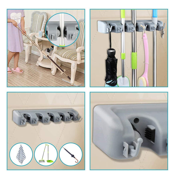 Related feir mop broom holder wall mounted kitchen hanging garage utility tool organizers and storage rack for commercial bathroom laundry room closet gardening