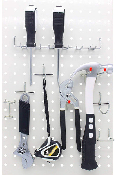 Pegboard Hook Assortment,Cheaboom Pegboard Hooks and Organizer Assortment - Peg Hook Organization with Basket