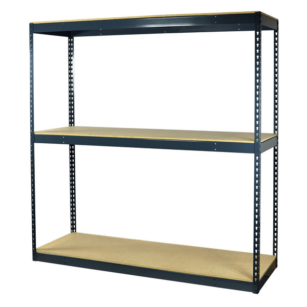 Buy storage pro garage shelving boltless 3 shelves particle board decking heavy duty 1950 lbs capacity 60 w x 36 l x 72 h
