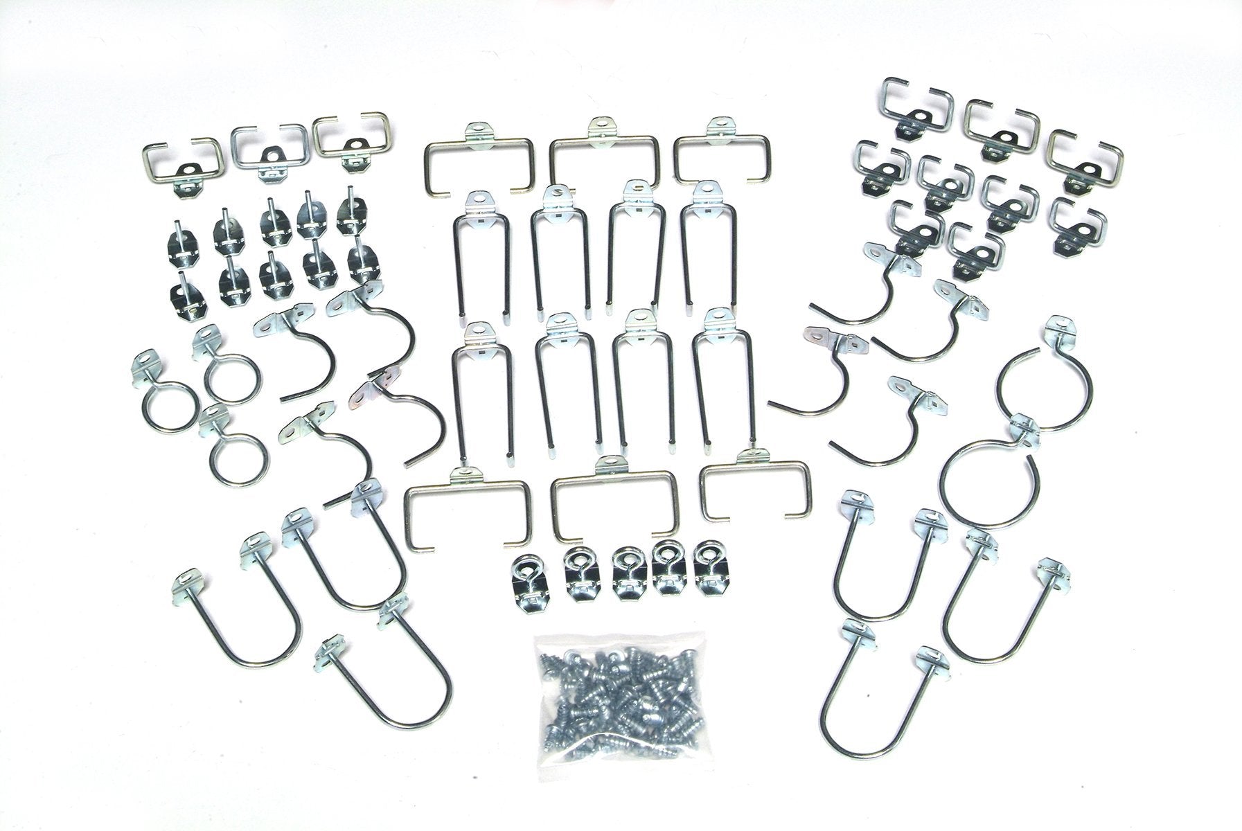 Locking Pegboard Hooks 5060 60 Pc Locking Pegboard Hook Assortment, Silver