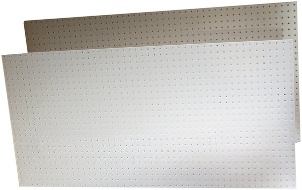 Triton Products 018-Kit DuraBoard 2)  22 Inch W x 18 Inch H x 1/8 Inch D White Polypropylene Pegboards with 22 pc. DuraHook Assortment and Wall Mounting Hardware